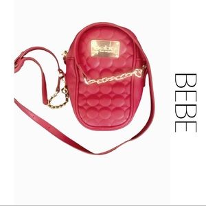 bebe Serafina red crossbody purse.
